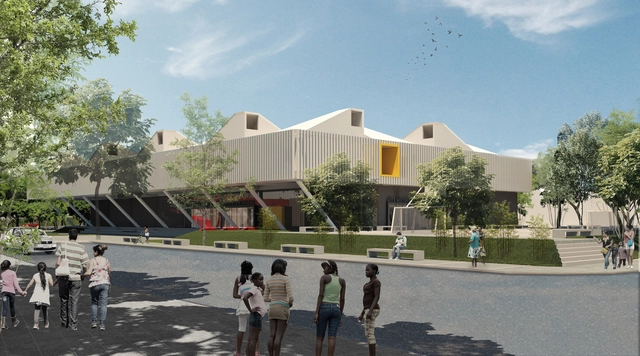 Espacio Colectivo Arquitectos diseñará el Centro de Desarrollo Infantil Jaime Rentería en Cali, Colombia - Kindergarten, Fachada