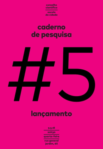 Lançamento Revista Cadernos de Pesquisa da Escola da Cidade #5 - Imagem de Destaque