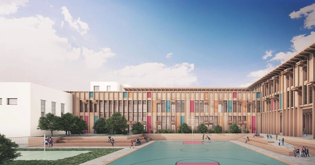 ¿Cómo influye la ciudad en la educación? Propuesta busca integrar una escuela a la vida urbana en Italia - Escuelas, Fachada
