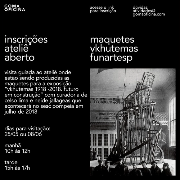 Ateliê aberto – maquetes vkhutemas funartesp - Imagem de Destaque