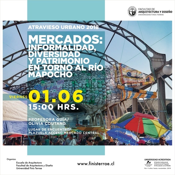 Atravieso Urbano "Mercados: informalidad, diversidad y patrimonio en torno al río Mapocho" - Imagen Principal