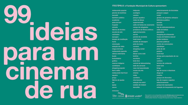 Lançamento do livro 99 ideias para um cinema de rua - Imagem de Destaque