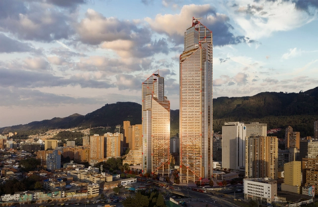 Así avanza Torres ATRIO, el proyecto de Richard Rogers + El Equipo de Mazzanti en Bogotá - Rascacielos , Fachada, Urbano