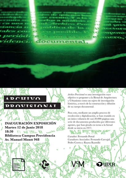 Exposición "Archivo Provisional" en Escuela de Arquitectura UDLA - Imagen Principal