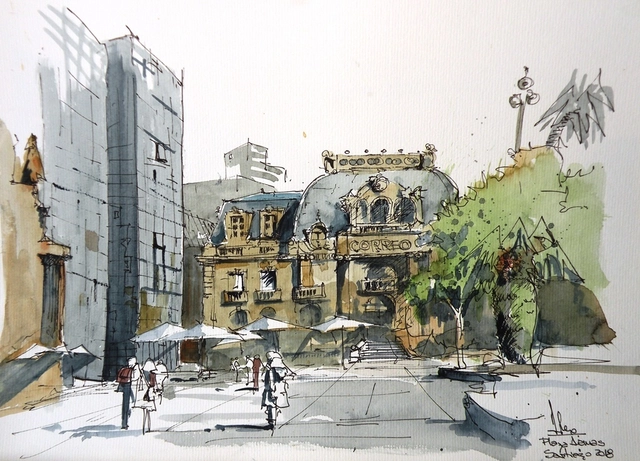Croquiseros Urbanos en Santiago de Chile: una invitación para dibujar la ciudad a mano alzada - Imagen Principal
