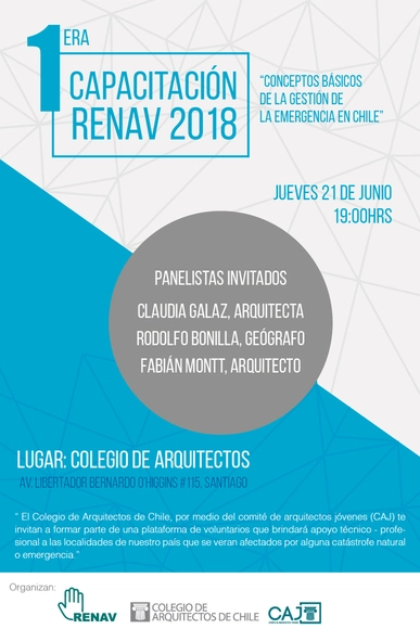 Primera Capacitación RENAV (Red Nacional de Arquitectos Voluntarios) - Imagen Principal