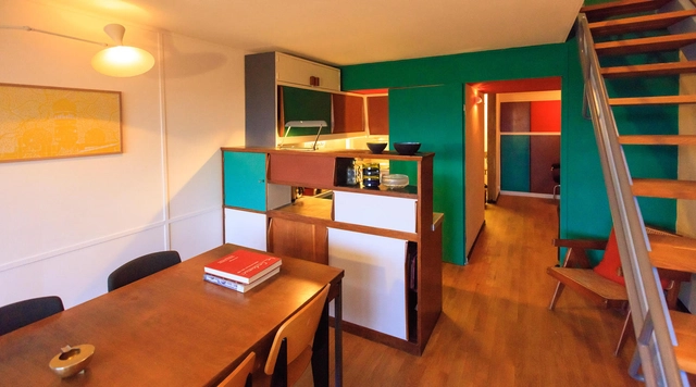 Apartamento da Unité d'Habitation de Le Corbusier é restaurado em seu desenho original - Imagem de Destaque