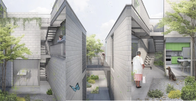 Vivienda social como un 'Oasis': Primer Lugar del Concurso CIUDADES [en]VISIBLE en Lima  - Imagen Principal