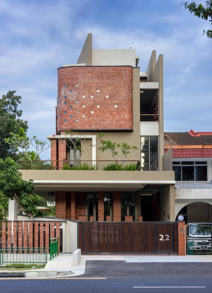 22 Jalan Kembangan / Timurdesigns LLP - Houses, Facade, Door, Fence