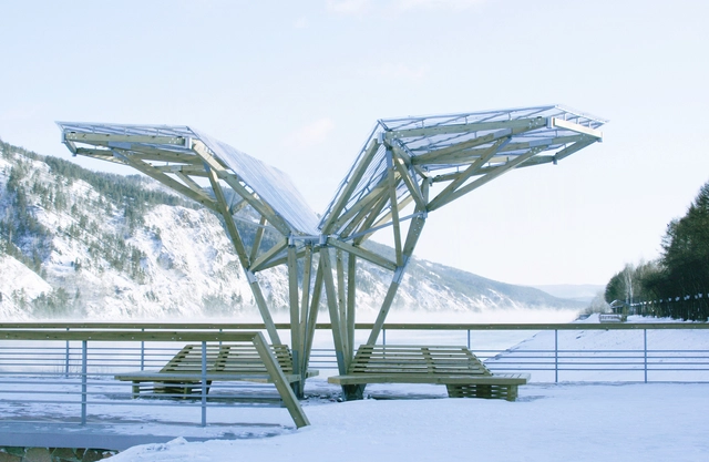Viewing Platform with Canopy and Amphitheater / OOO “ADM” - Exterior Photography, Installations & Structures, Fence, Bench