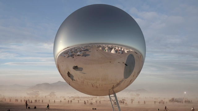 Bjarke Ingels e Jakob Lange lançam financiamento coletivo para uma esfera gigante reflexiva no Burning Man 2018 - Imagem de Destaque