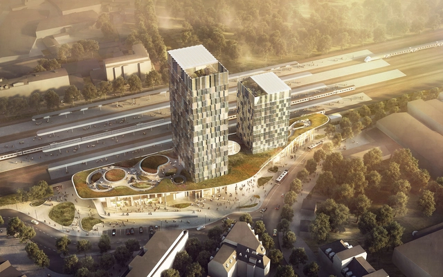 C.F. Møller 赢德国汉堡新火车站国际竞赛,将增加城市内部绿色空间 - 主图