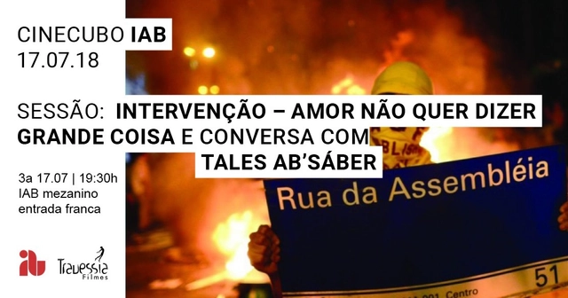 Cinecubo IAB: Intervenção - amor não quer dizer grande coisa - Imagem de Destaque
