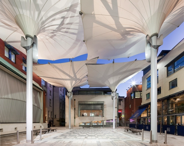 Meeting House Square Rainscreen / Sean Harrington Architects - Installations & Structures, Facade, Lighting