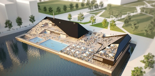 OOPEAA projeta sistema modular flutuante para piscinas públicas na Finlândia - Imagem de Destaque