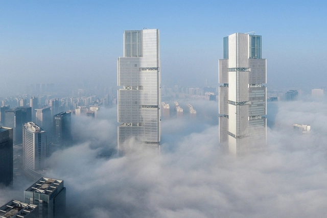 Zhengzhou Twin Towers / gmp Architects - Commercial Architecture, Facade, Cityscape