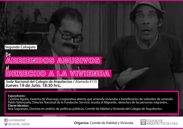 Segundo coloquio: "Del arriendo abusivo al derecho a la vivienda" - Imagen Principal