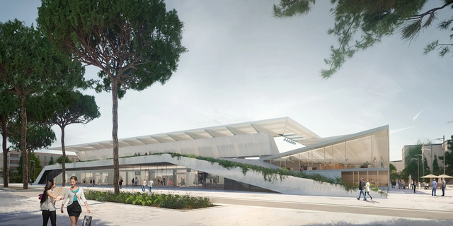 Iotti + Pavarani Architetti projeta estádio próximo à Torre de Pisa - Imagem de Destaque