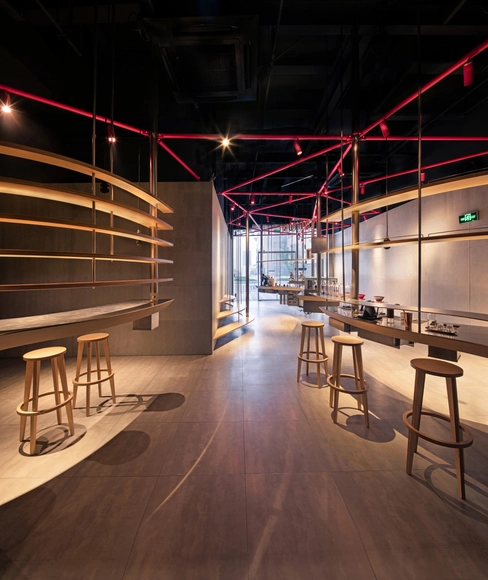 Uniuni / dongqi Design - Interior Photography, Coffee Shop, Lighting, Table, Chair