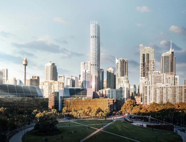 Ingenhoven architects e architectus vencem concurso para projetar o maior arranha-céu residencial de Sydney - Imagem de Destaque