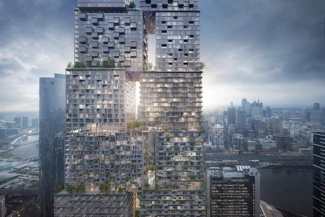 OMA, BIG e UNStudio divulgam propostas para novo marco em Melbourne - Imagem de Destaque