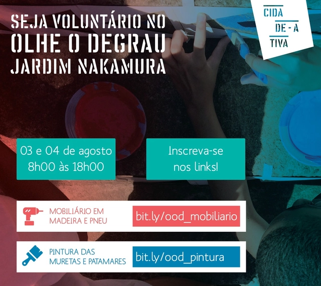 Seja voluntária(o) no "Olhe o Degrau Jardim Nakamura" - Imagem de Destaque