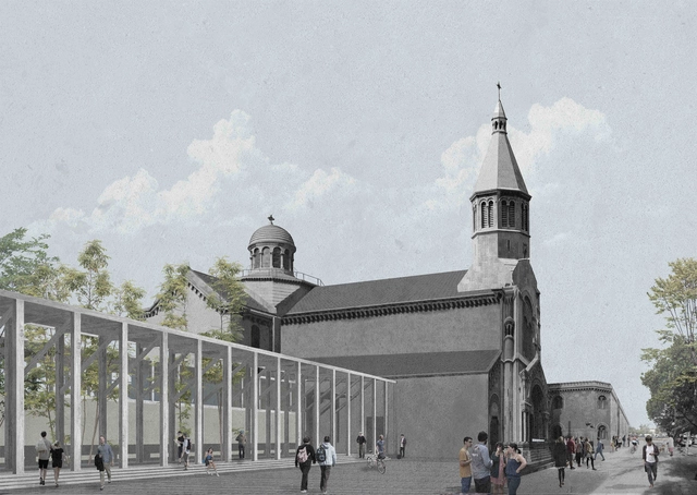 Tipología de claustro, uno de los 10 ganadores del Concurso Arquitectura Caliente 2018 en proyectos de título - Imagen Principal