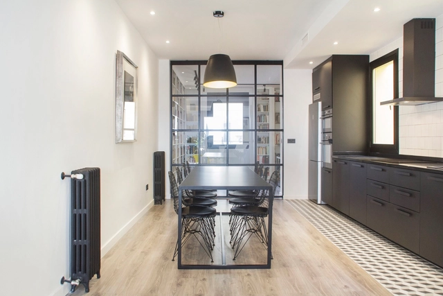 Reforma Abada / estudio AMÁSL - Renovación, Cocina, Puerta, Encimera, Mesas, Sillas