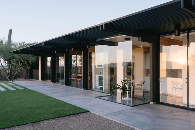 lightHOUSE / HK Associates Inc - Houses Interiors, Door, Facade, Column