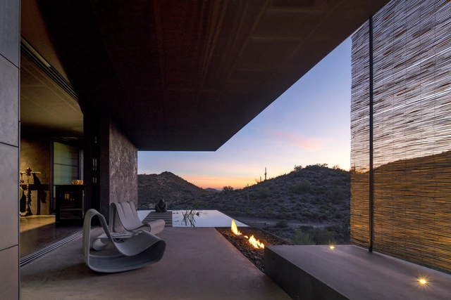 Hidden Valley Desert House / Wendell Burnette Architects - Houses, Deck, Facade, Beam, Handrail, Table