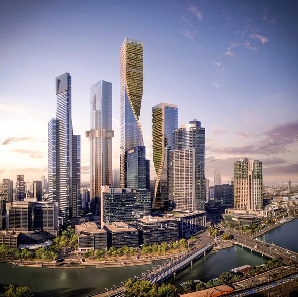 UNStudio“绿色脊柱”方案赢得澳洲南岸区超高层地标竞赛！ - 主图