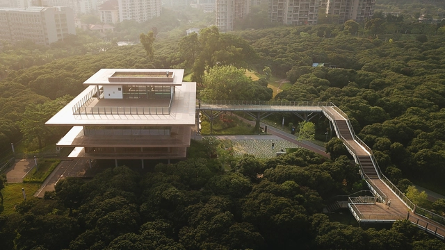 Xiangmi Park Science Library / MLA+ - Library, Garden, Facade, Cityscape