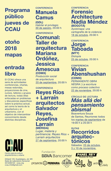 CCAU: Programa Público de Otoño 2018 - Imagen Principal