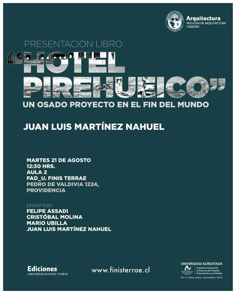 Presentación libro "Hotel Pirehueico, un osado proyecto en el fin del mundo" - Imagen Principal