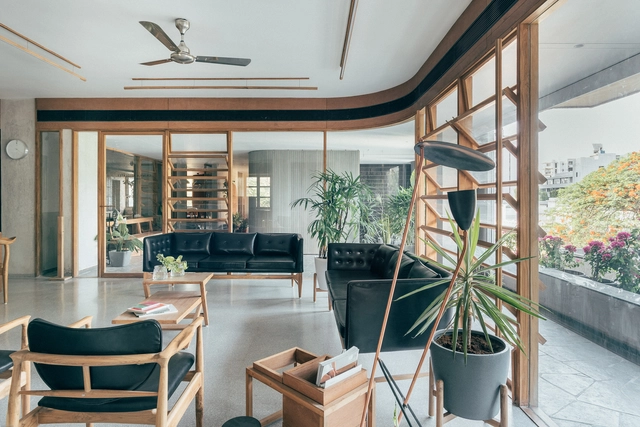 NEST / Neogenesis + Studi0261 - Offices Interiors, Kitchen, Beam, Facade, Handrail, Table, Chair