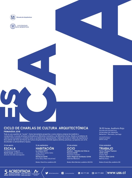 Ciclo de Charlas de Cultura Arquitectónica USS | Primavera 2018 | ESCALA - Imagen Principal