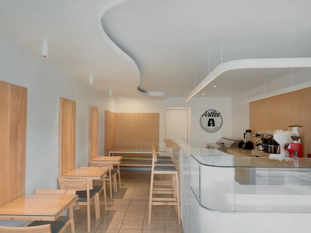 Café ARTLEE / MICHERON STUDIO - Renovación, Cocina, Mesas, Sillas, Encimera, Iluminación