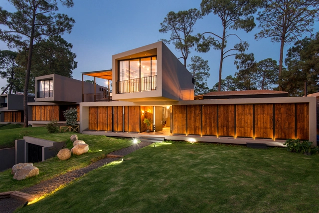 Bosque Alto / Contexto Arquitectos - Sustentabilidad, Jardín, Fachada, Puerta