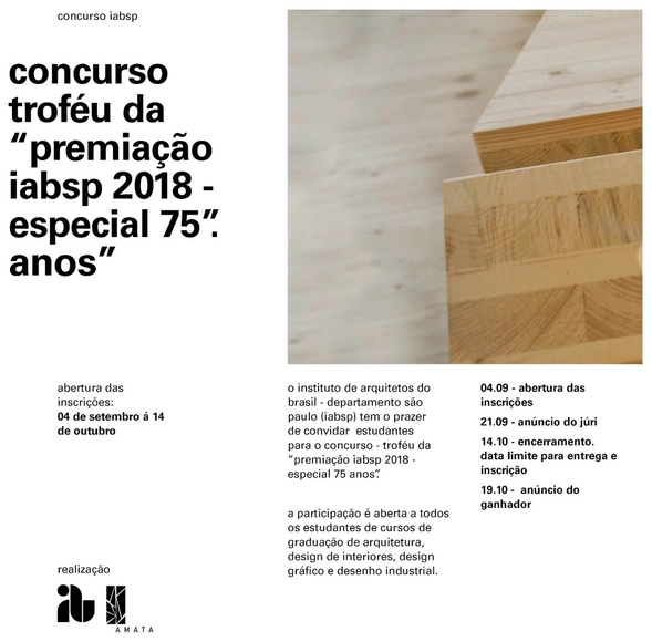 Concurso de projeto para o troféu da “Premiação IABsp 2018 - Especial 75 anos” - Imagem de Destaque