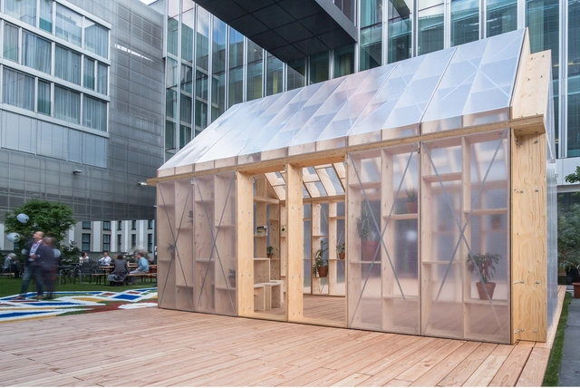 建筑系学生与难民一起创造插入式集体空间，为驻德荷兰大使馆建造 - 主图