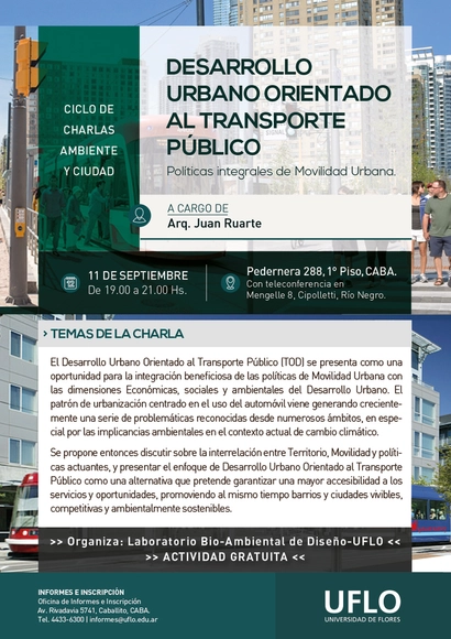 Ciclo de Charlas 'Ambiente y Ciudad' en Argentina: Desarrollo Urbano Orientado al Transporte Público - Imagen Principal