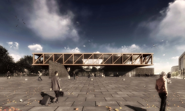 Conoce el diseño ganador de la Explanada Cívica del Biobío en Concepción, Chile - Plaza, Fachada