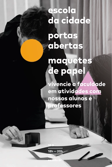 Portas abertas Escola da Cidade - aula de maquetes - Imagem de Destaque