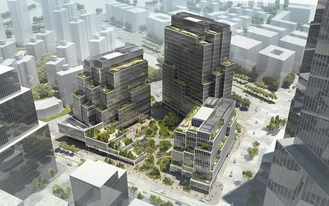 Henning Larsen projeta oásis urbano no centro de Xangai - Imagem de Destaque