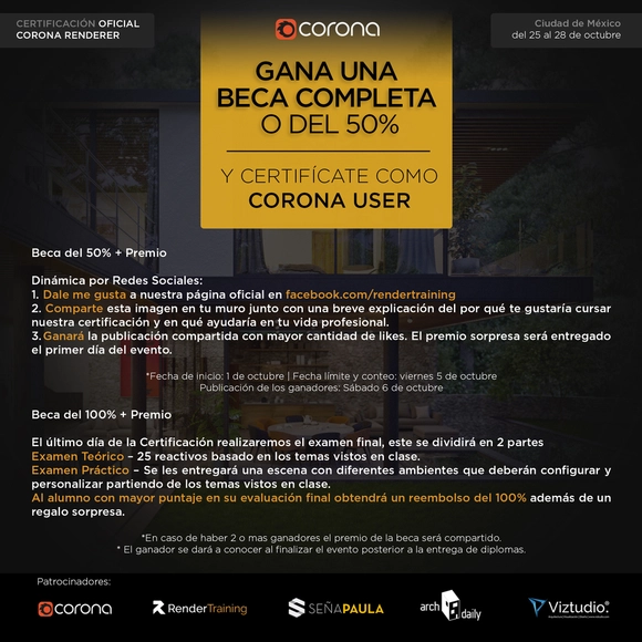 Certificación Oficial Corona Renderer - Imagen Principal