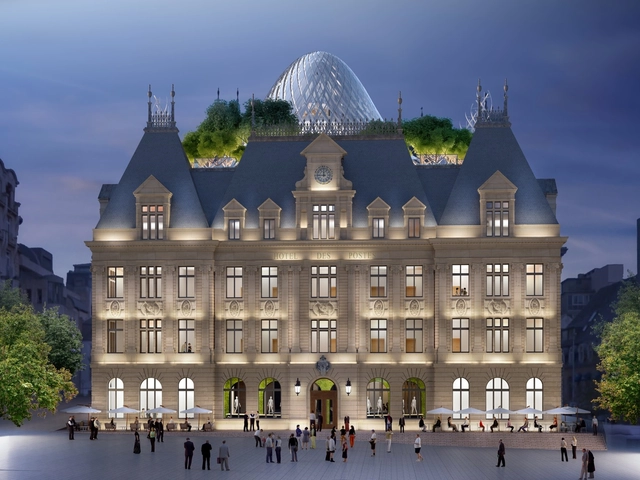 Vincent Callebaut Architectures propõe metamorfose futurista para antigo hotel em Luxemburgo - Imagem de Destaque