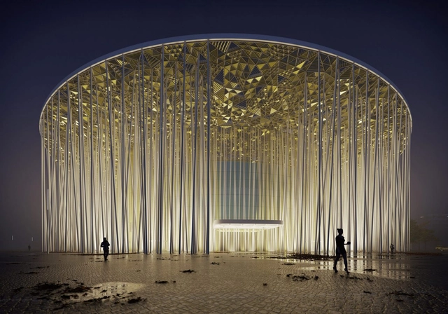 Steven Chilton Architects crea un bosque de pilares en torno a este museo en China - Imagen Principal