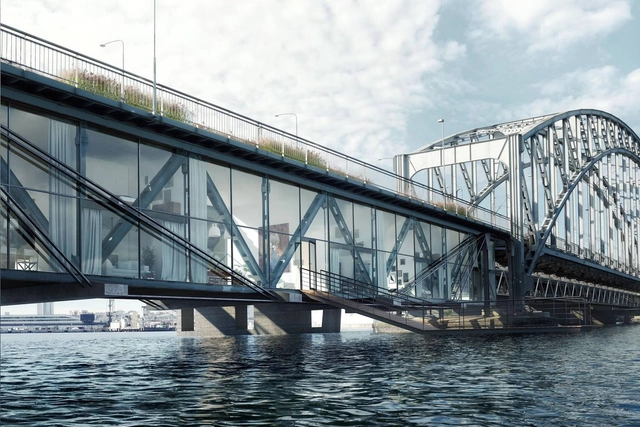 Urban Nouveau Aims to Save Stockholm's Lidingö Bridge by Combining New Housing - Featured Image