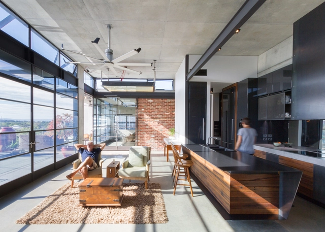 TJ House / Ben Walker Architects - Residential, Kitchen, Beam, Facade, Table, Chair, Countertop, Bench