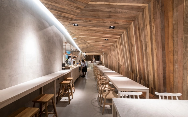 Restaurante Siamo / Estudio Montevideo + Pablo Dellatorre - Restaurant, Fijación Vigas, Mesas, Sillas